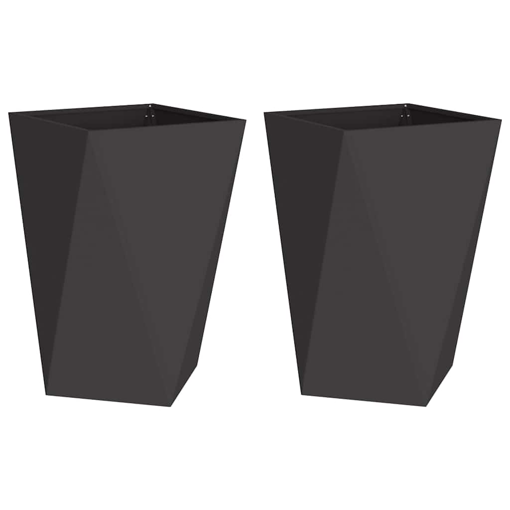 Taimekast 2 tk Must 50 x 50 x 75 cm Teras