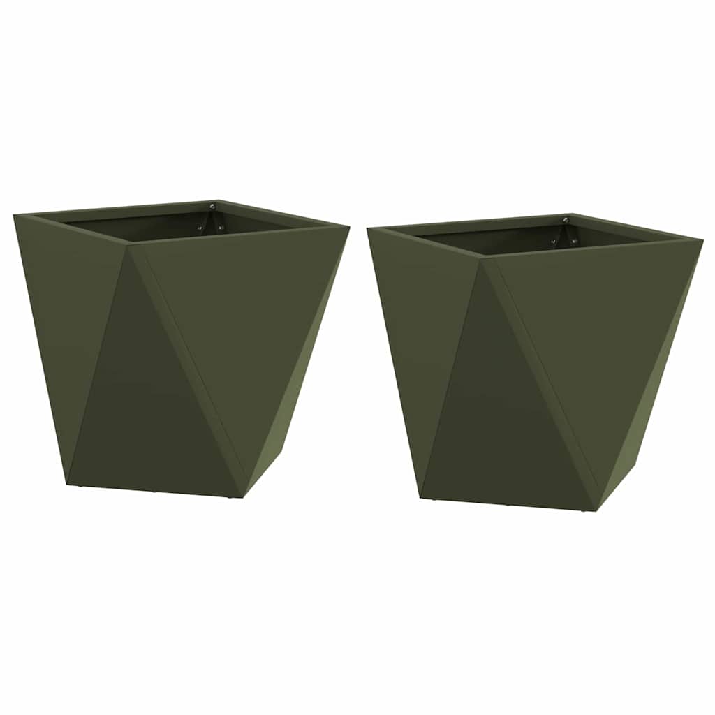 Taimekast 2 tk Küpset roheline 30 x 30 x 30 cm Teras