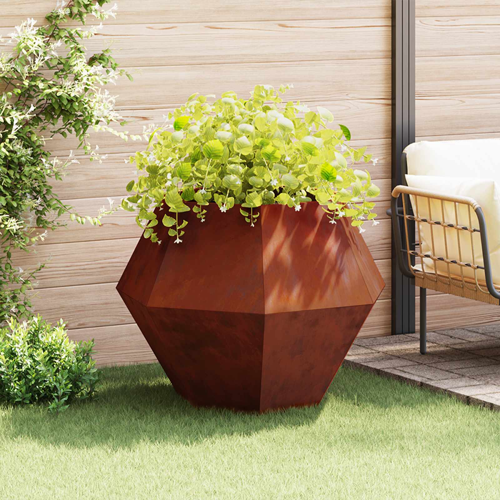 Taimekast Rooste 100 x 100 x 80 cm Ilmastikukindel teras