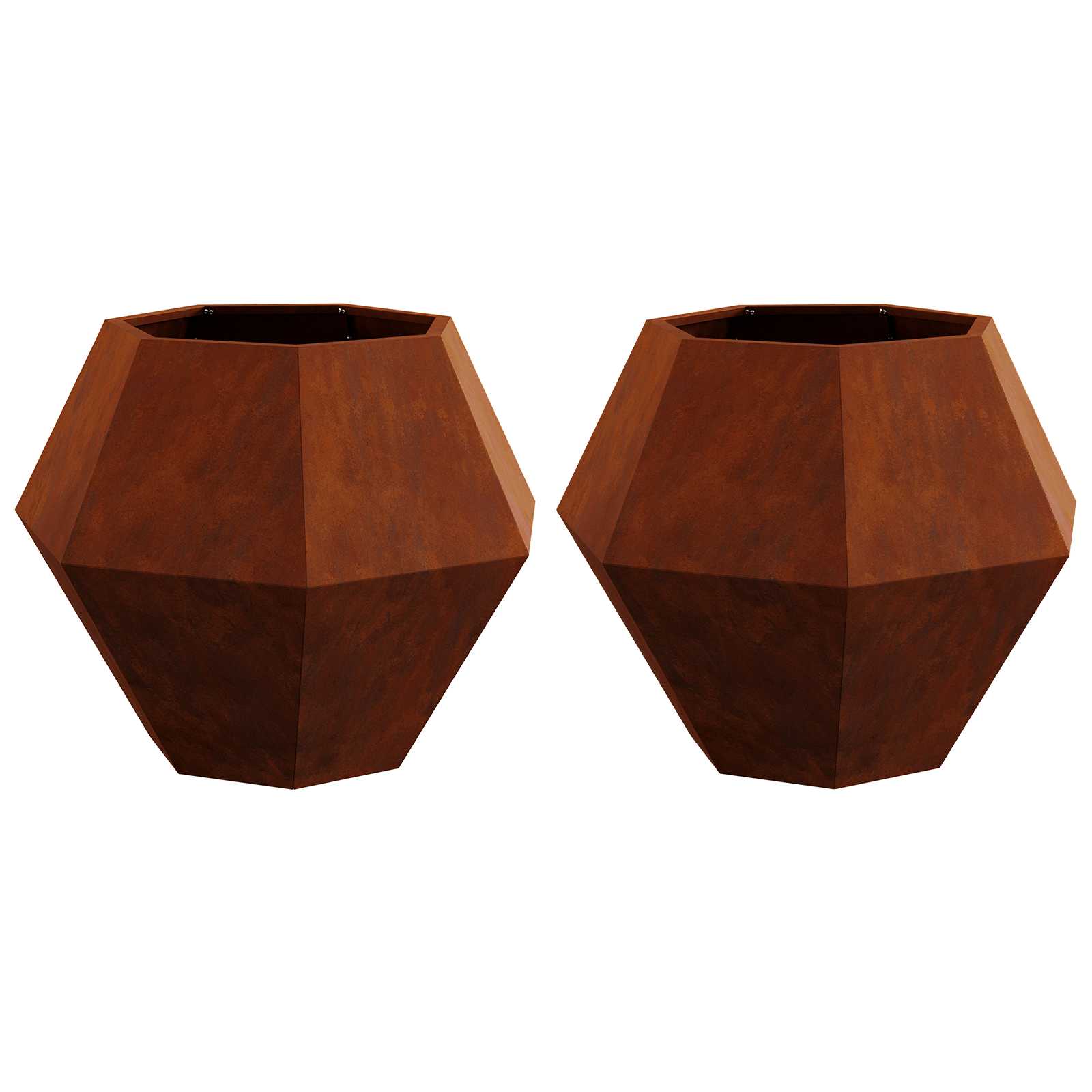 Taimekast 2 tk Rooste 75 x 75 x 60 cm Ilmastikukindel teras