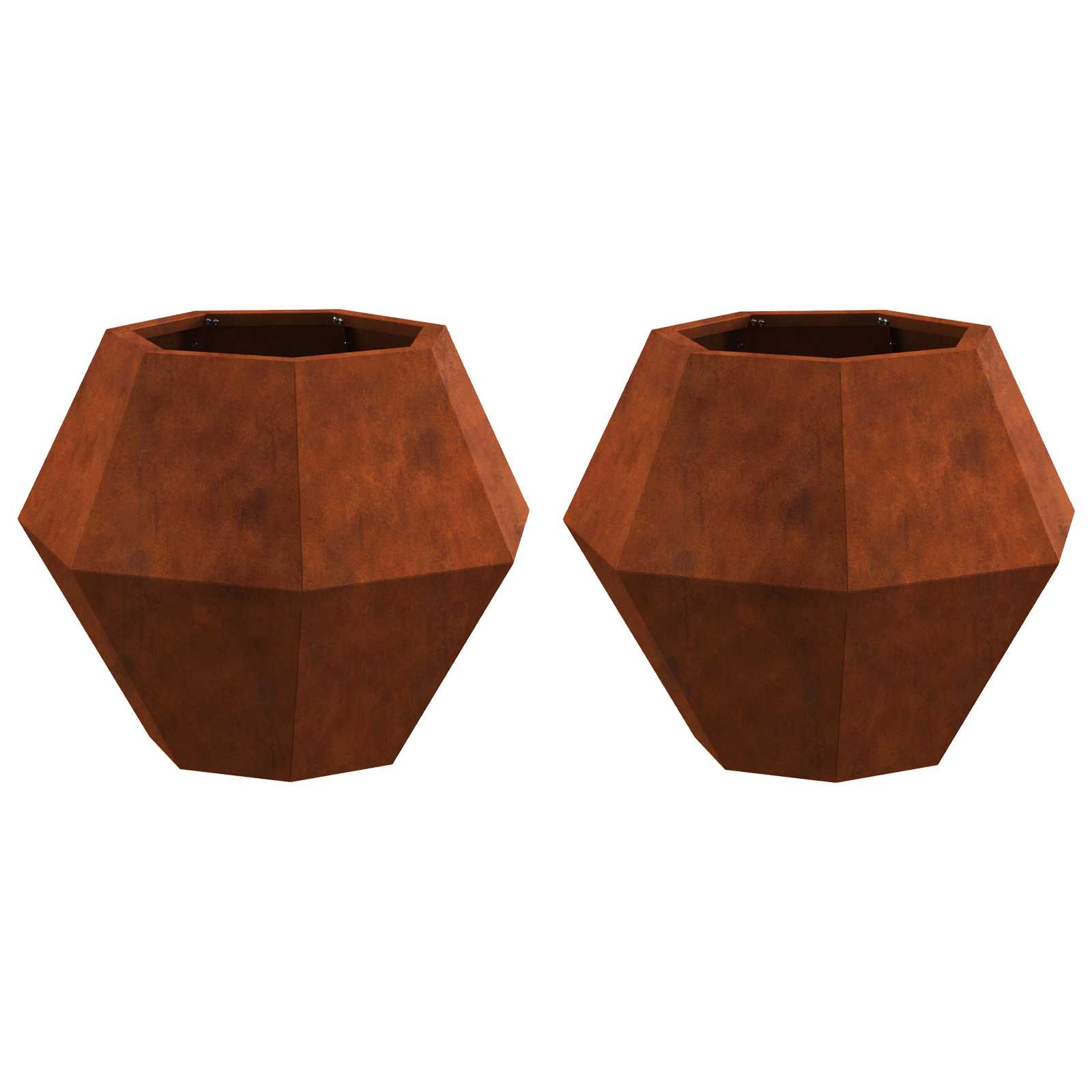 Taimekast 2 tk Rooste 50 x 50 x 40 cm Ilmastikukindel teras