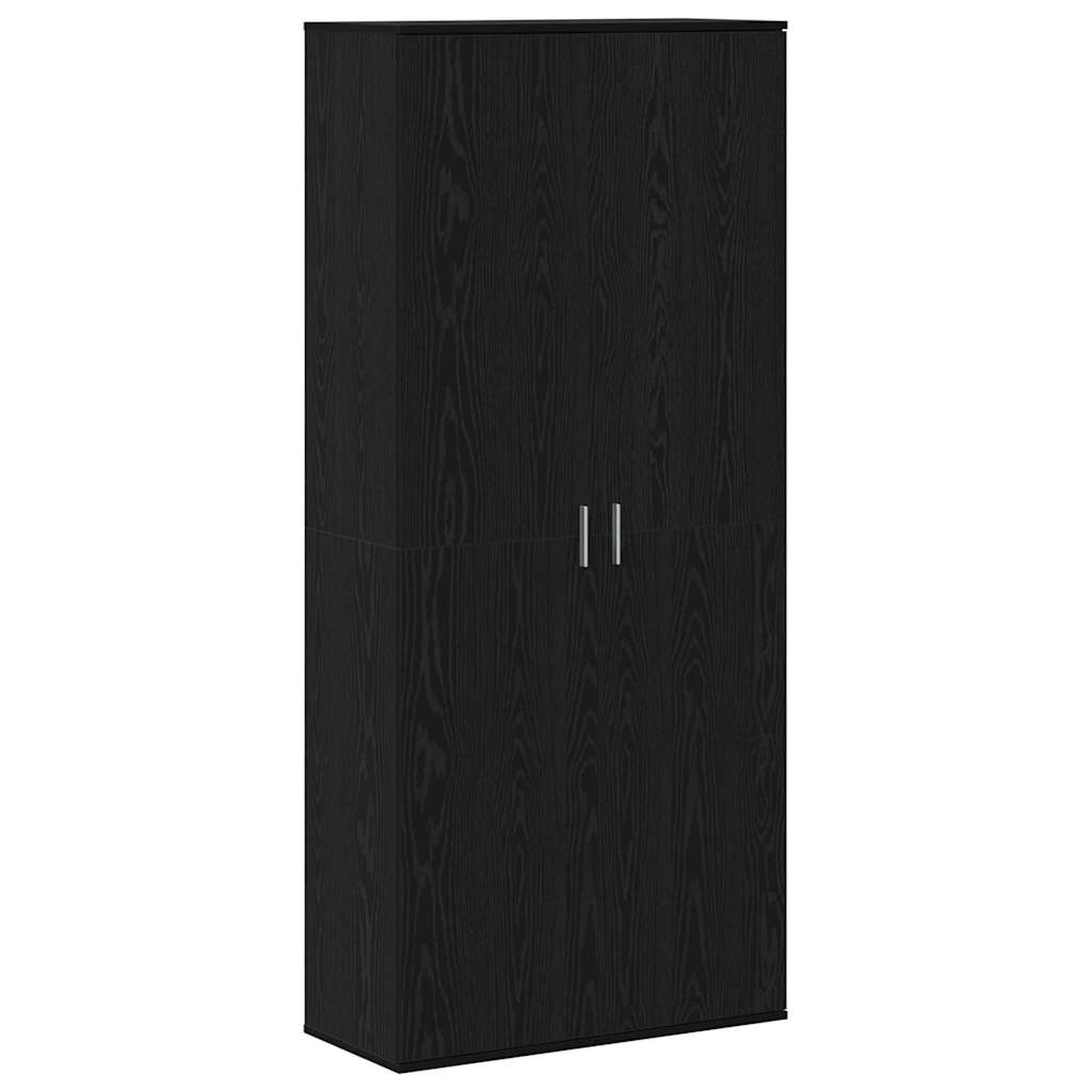 Highboard 80 x 35 x 180 cm Tehispuit Must tamm