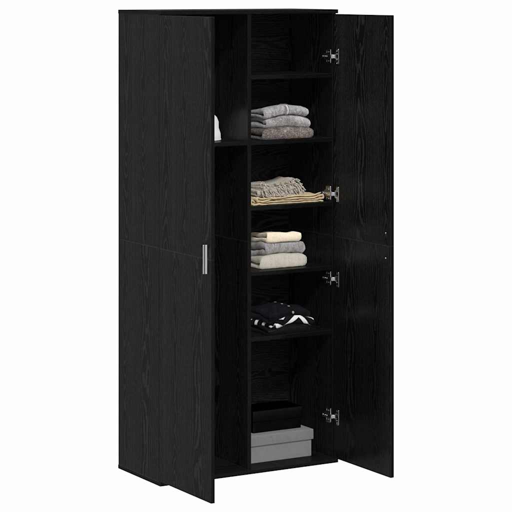 Highboard 80 x 35 x 180 cm Tehispuit Must tamm