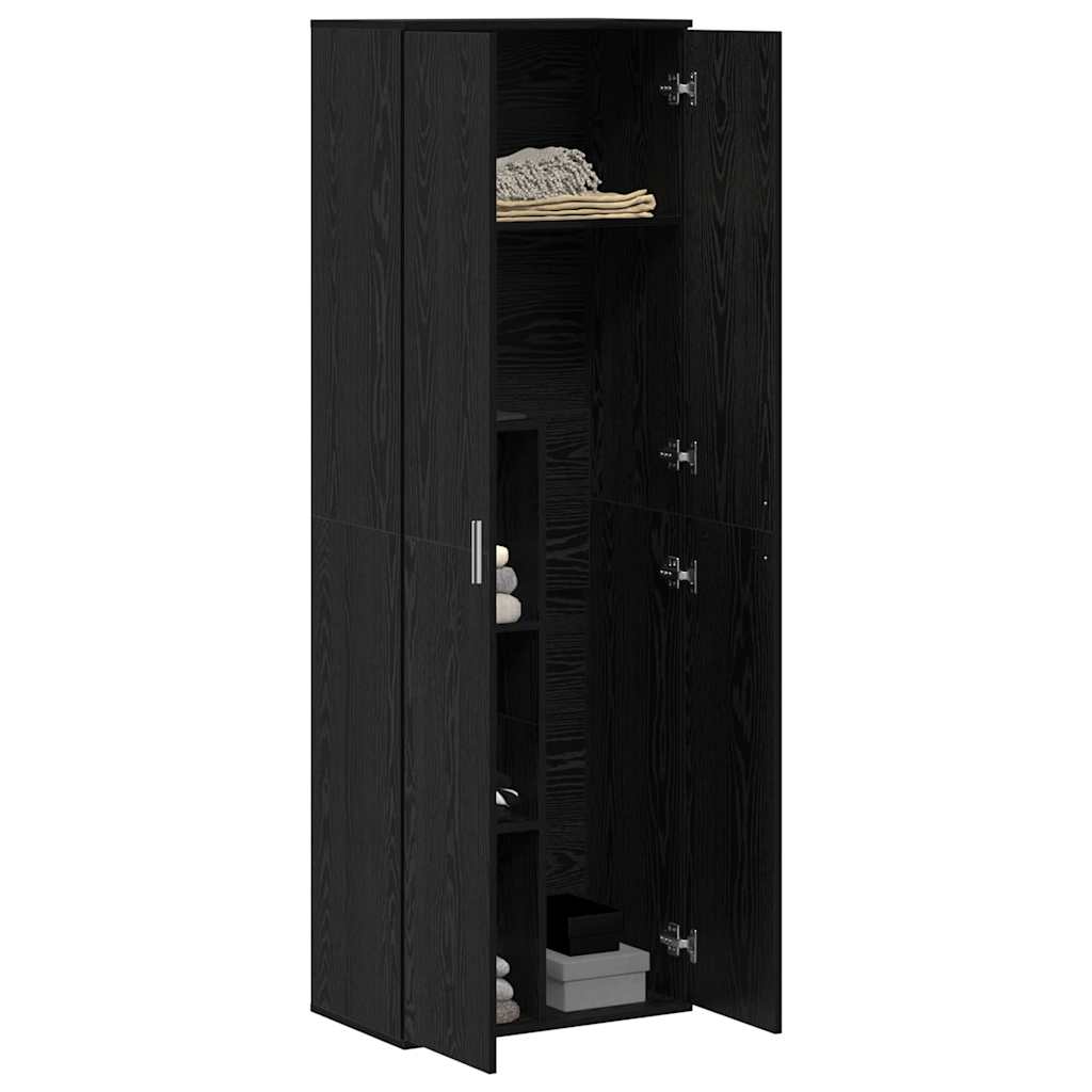 Highboard 60 x 35 x 180 cm Tehispuit Must tamm