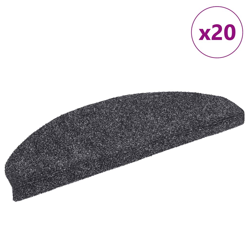 Isekleepuvad trepimatid 20 tk 65 x 21 x 4 cm tumehall poolringikujulised suured