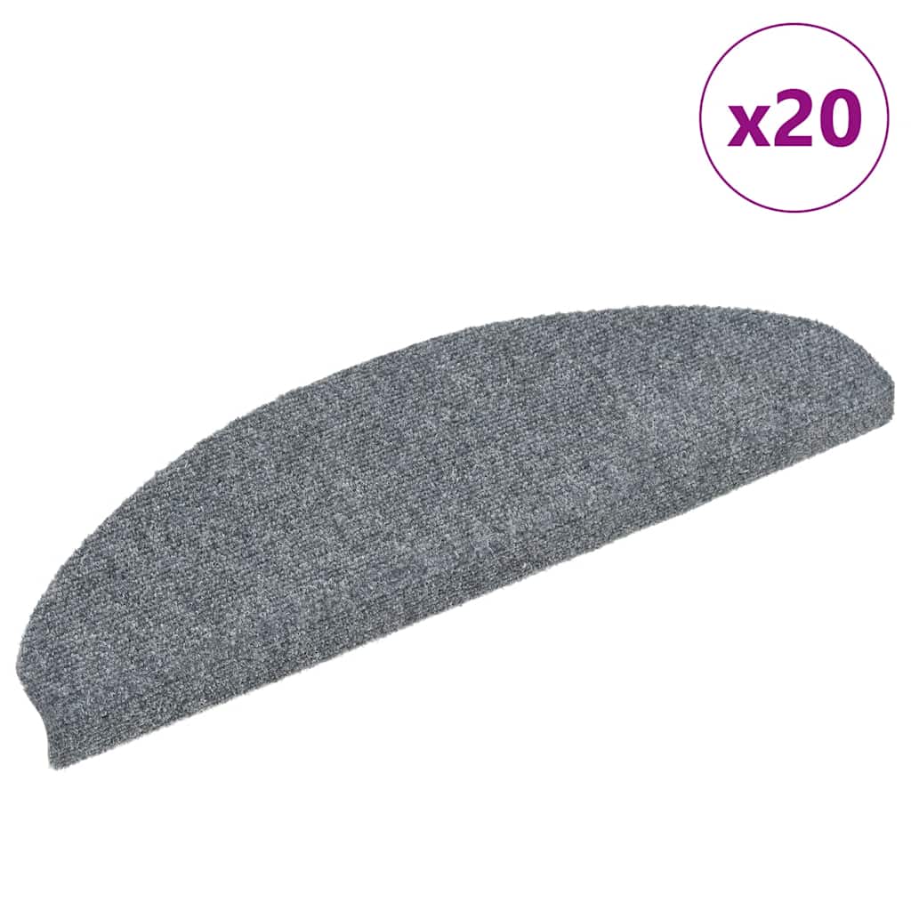 Isekleepuvad trepimatid 20 tk 65 x 21 x 4 cm helehall poolringikujulised suured