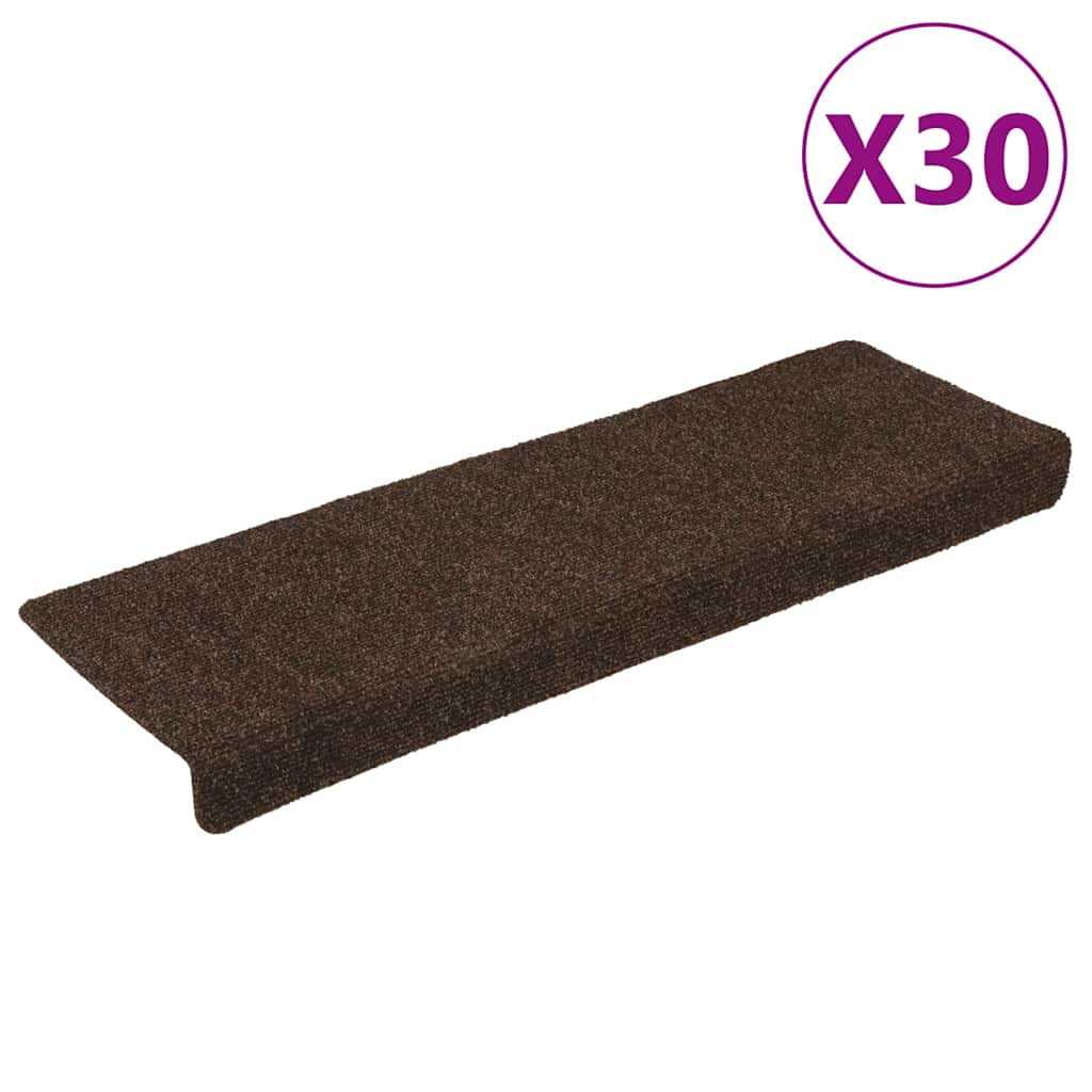 Isekleepuvad trepimatid, 30 tk, 65 x 21 x 4 cm, pruunid, ristkülikukujulised servad