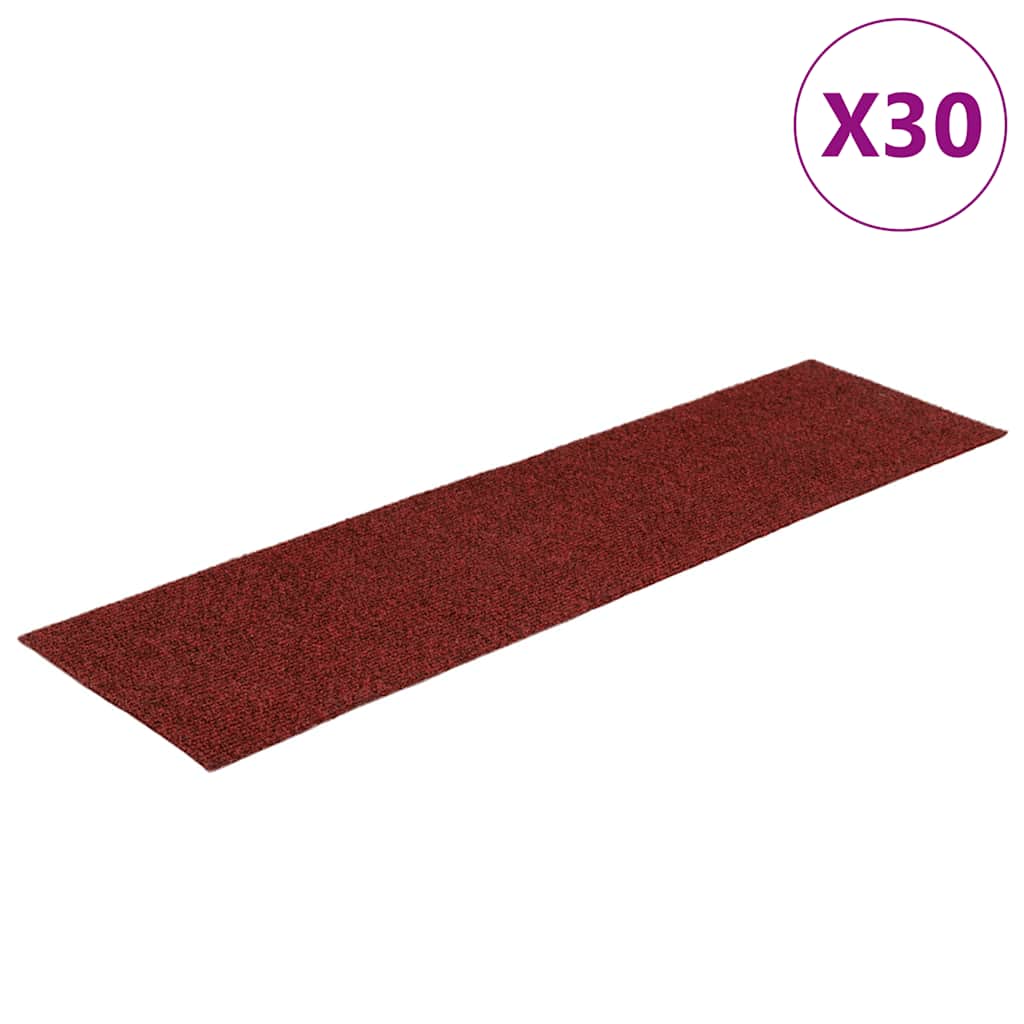 Isekleepuvad trepimatid, 30 tk, 76 x 20 cm, bordoopunased, ristkülikukujulised