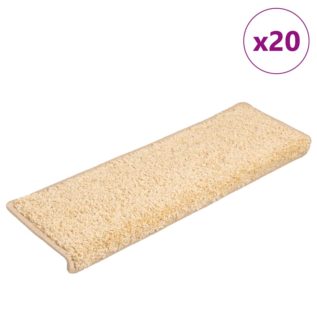 Trepimatid 20 tk 65 x 21 x 4 cm kreemjad ristkülikukujulised servad