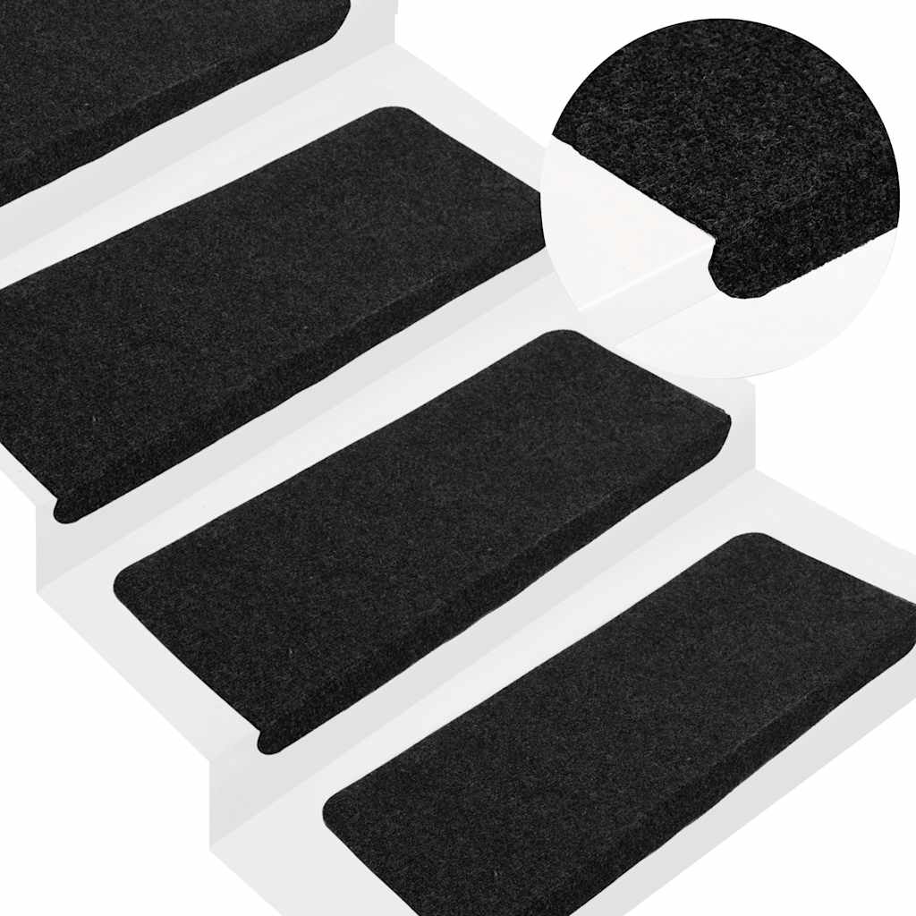 Isekleepuvad trepimatid, 30 tk, must, 65x24,5x3,5 cm