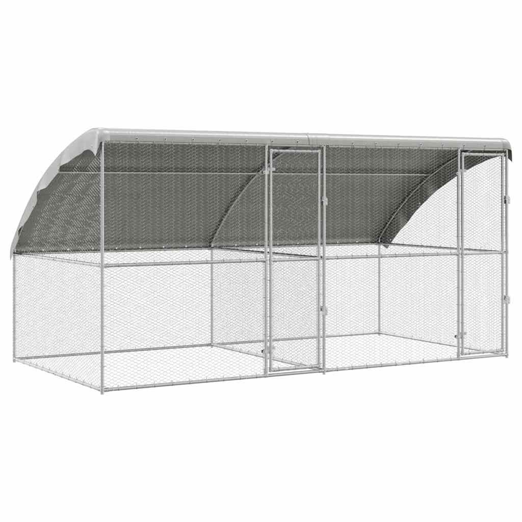2 uksega kanapuur 2 tk Hõbedane 400x200x200cm Tsingitud teras