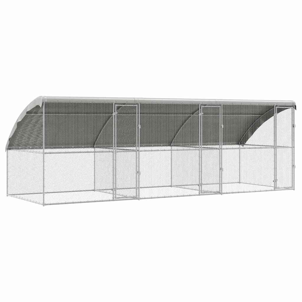 3 uksega kanapuur 3 tk Hõbedane 600x200x200cm Tsingitud teras