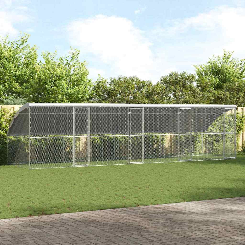 4 uksega kanapuur 4 tk Hõbedane 800x200x200cm Tsingitud teras