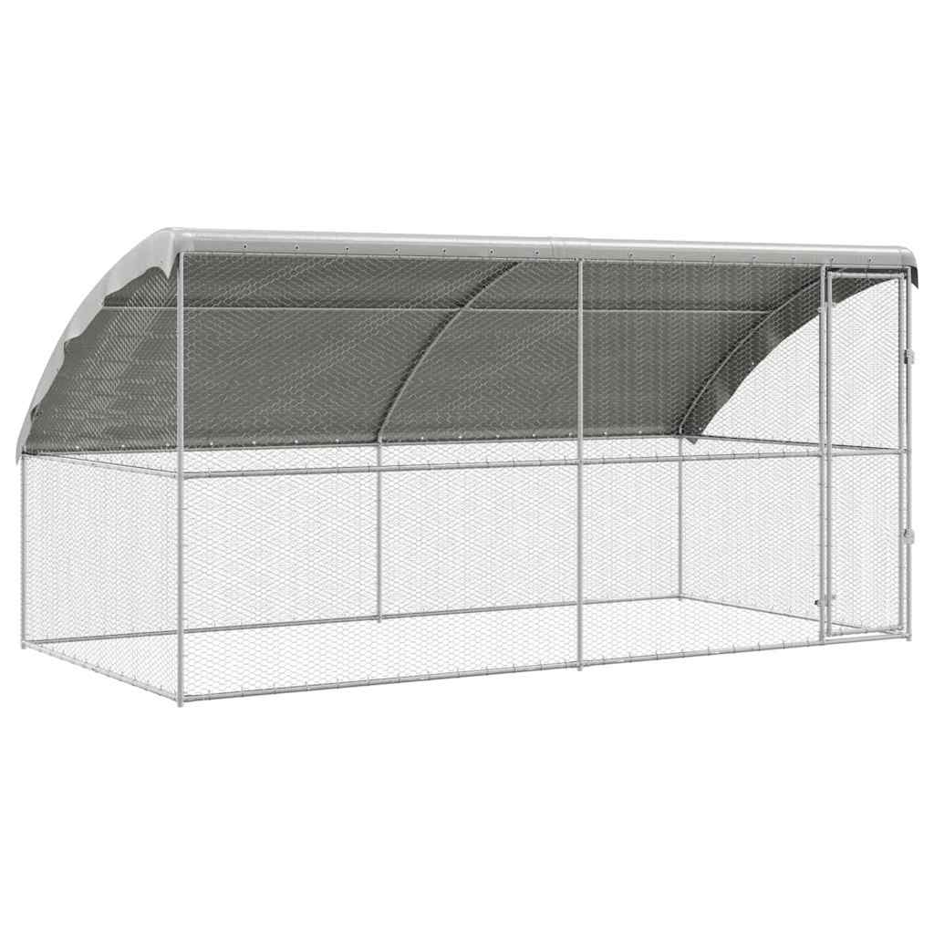 1 uksega kanapuur 2 tk Hõbedane 400x200x200cm Tsingitud teras