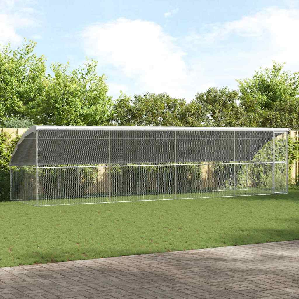 Kanapuur 1 uksega 4 tk Hõbedane 800x200x200cm Tsingitud teras
