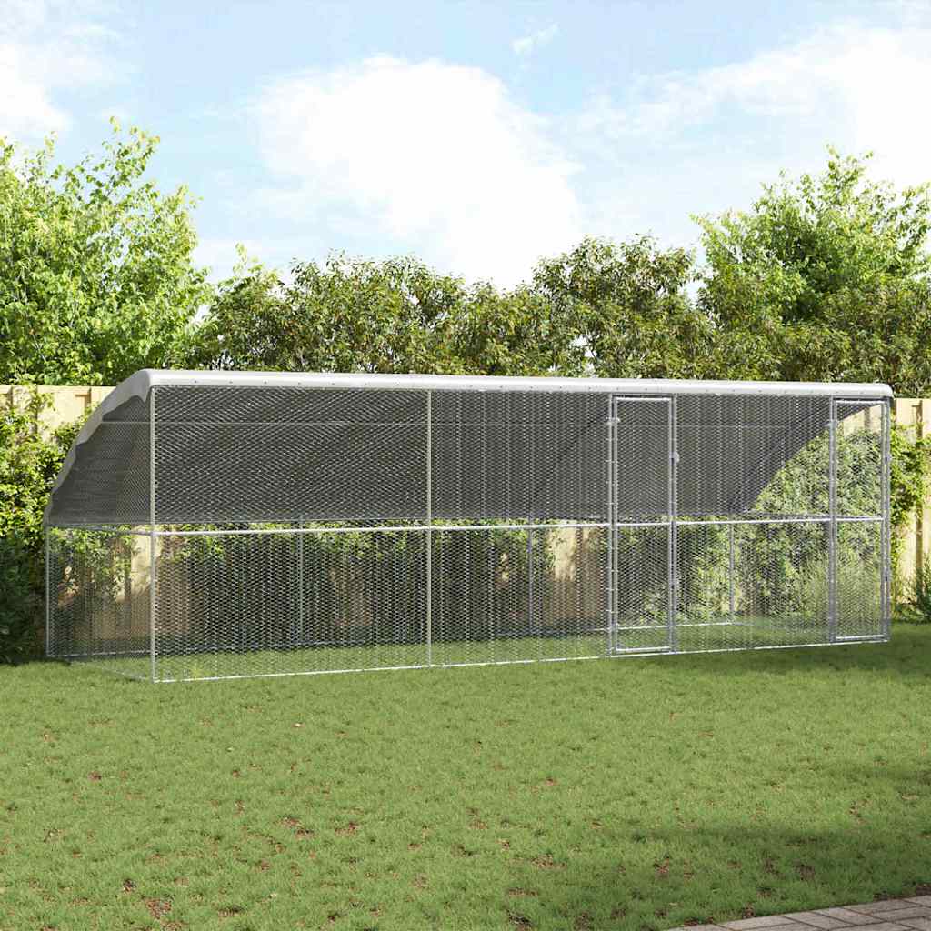 2 uksega kanapuur 3 tk Hõbedane 600x200x200cm Tsingitud teras