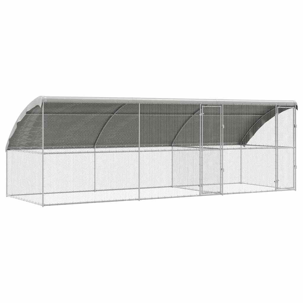 2 uksega kanapuur 3 tk Hõbedane 600x200x200cm Tsingitud teras