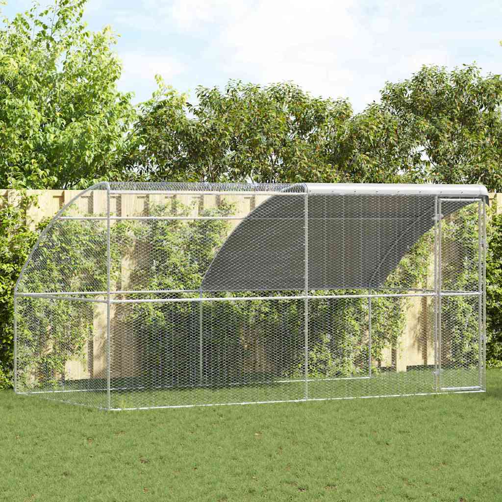 Kanapuur 1 uksega 2 tk Hõbedane 400x200x200cm Terase ja PE