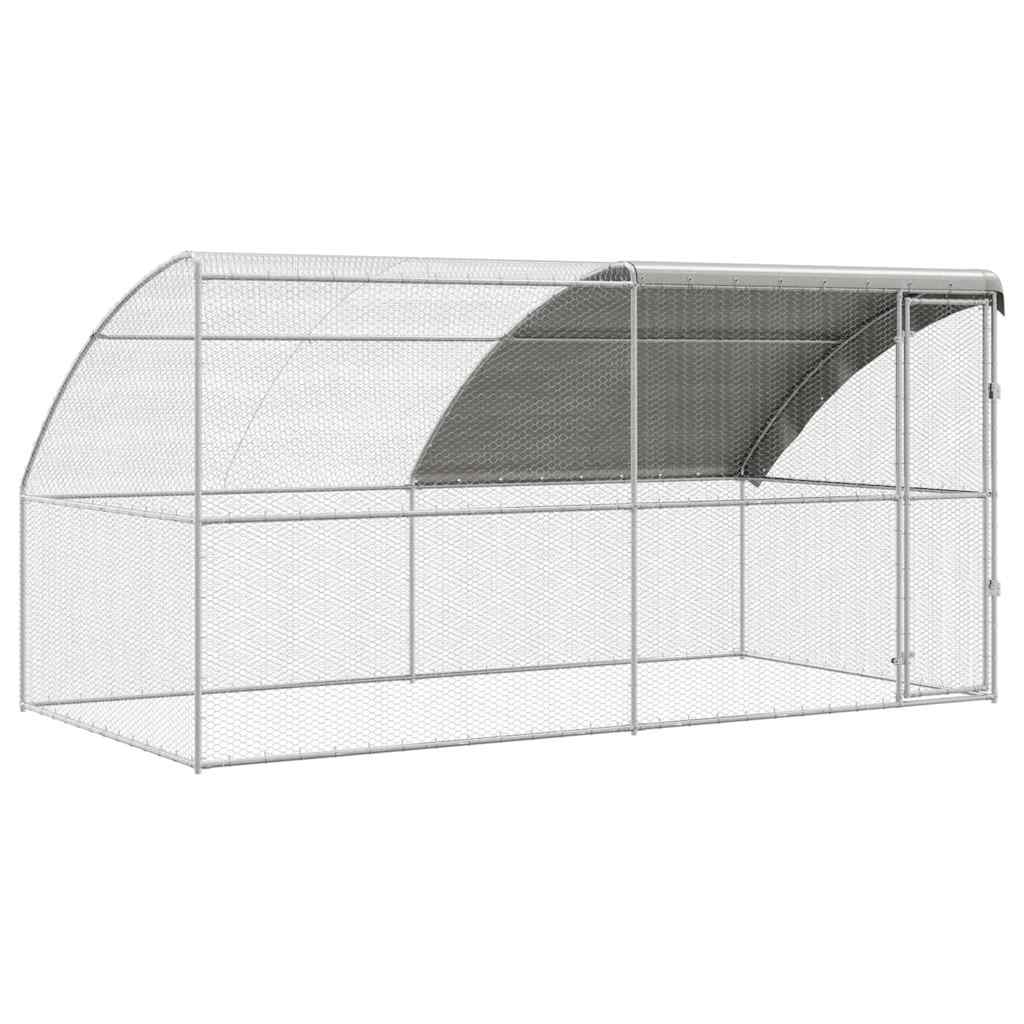 Kanapuur 1 uksega 2 tk Hõbedane 400x200x200cm Terase ja PE