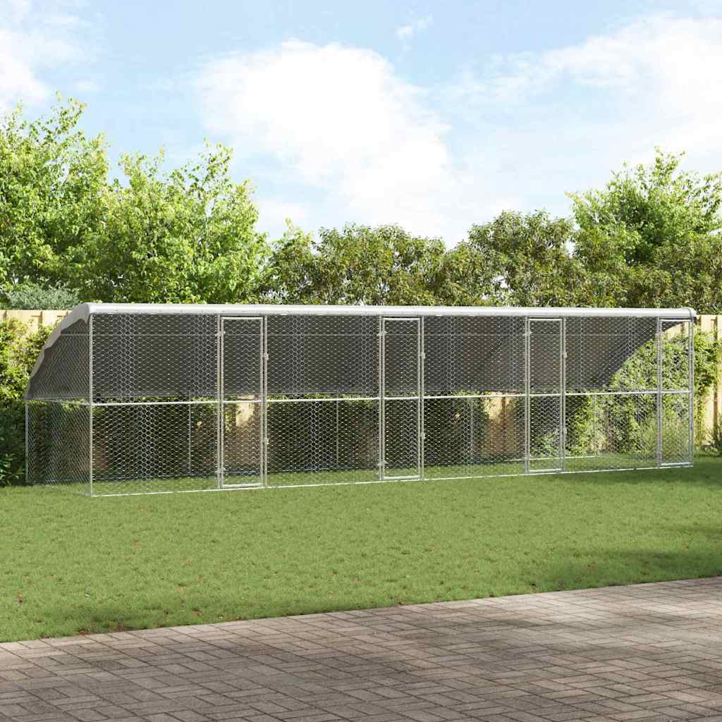 Koerakuut 4 tk Hõbedane 8 x 2 x 2 m Tsingitud teras
