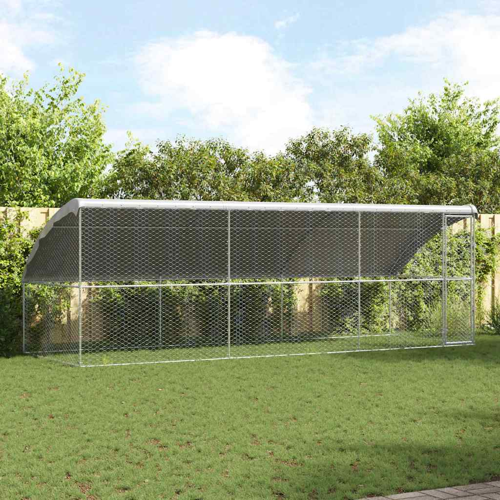 Koerakuut 3 tk Hõbedane 6 x 2 x 2 m Tsingitud teras