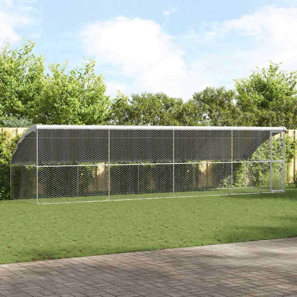 Koerakuut 4 tk Hõbedane 8 x 2 x 2 m Tsingitud teras