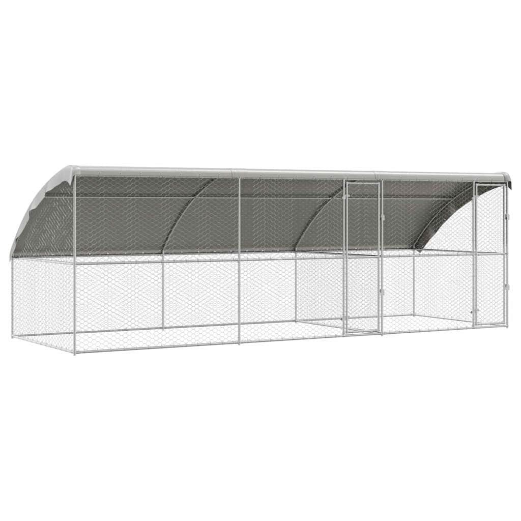 Koerakuut 3 tk Hõbedane 6 x 2 x 2 m Tsingitud teras