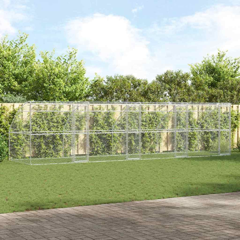 Koerakuut 4 tk Hõbedane 8 x 2 x 2 m Tsingitud teras