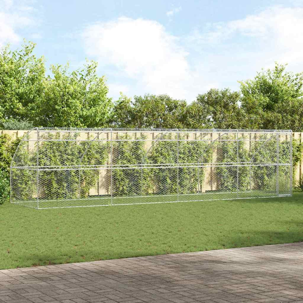 Koerakuut 4 tk Hõbedane 8 x 2 x 2 m Tsingitud teras