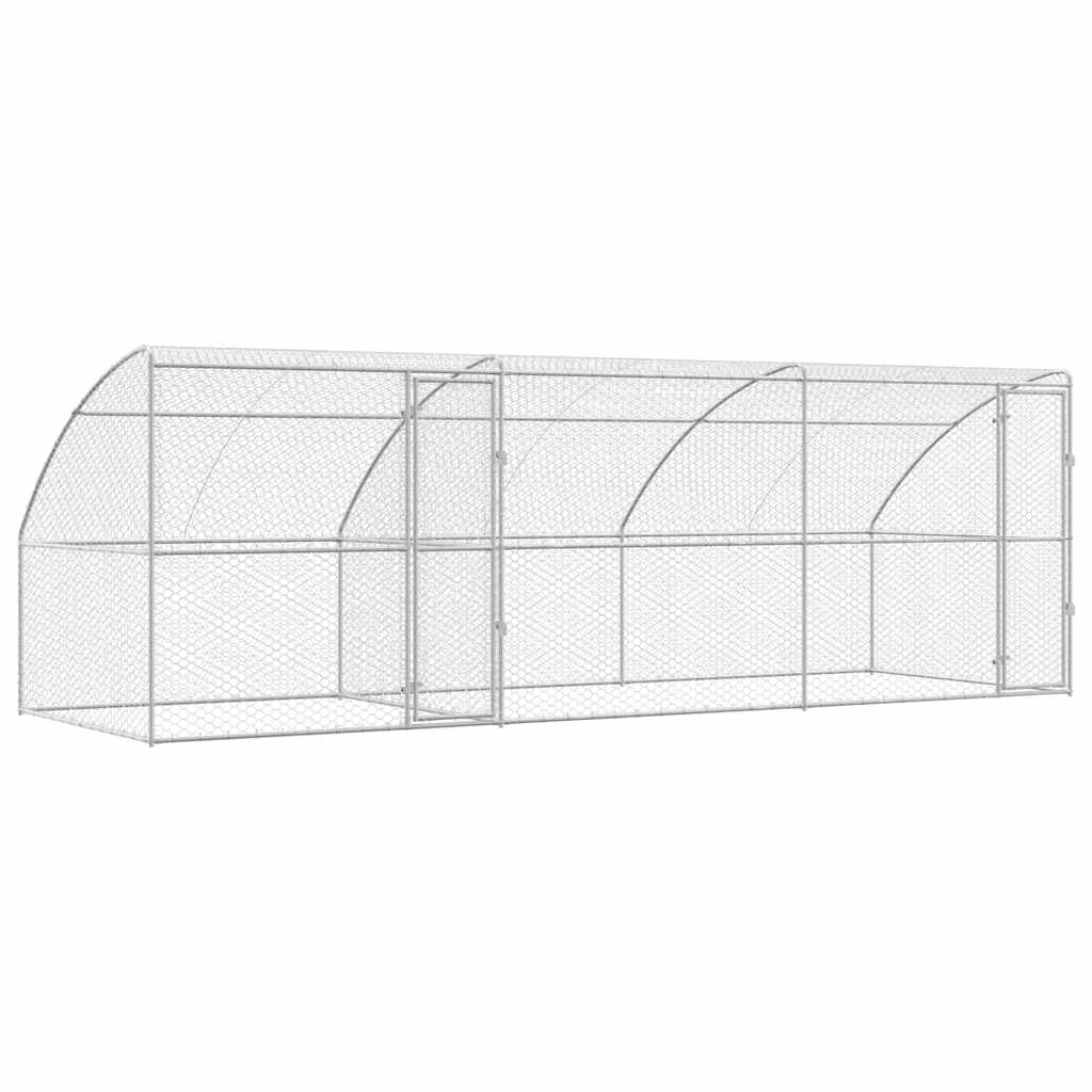 Koerakuut 3 tk Hõbedane 6 x 2 x 2 m Tsingitud teras