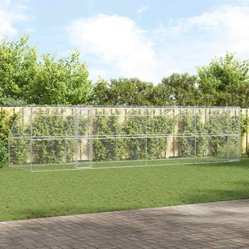 Koerakuut 4 tk Hõbedane 8 x 2 x 2 m Tsingitud teras