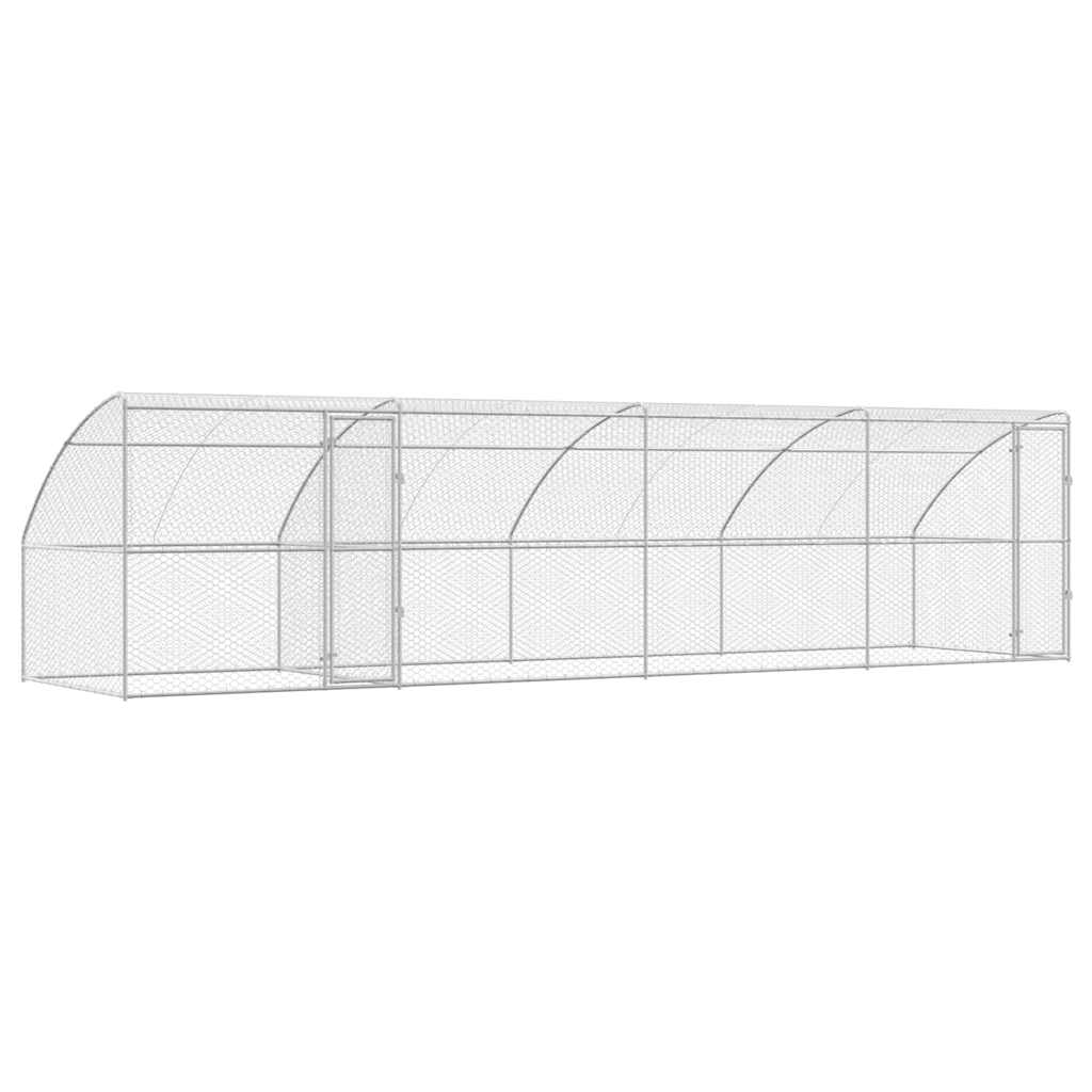 Koerakuut 4 tk Hõbedane 8 x 2 x 2 m Tsingitud teras
