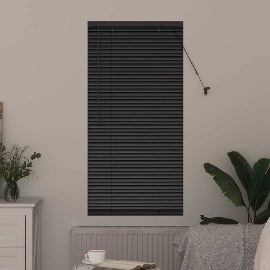 Veneetsia rulo Must 60 x 2,5 x 130 cm 25 mm Alumiinium