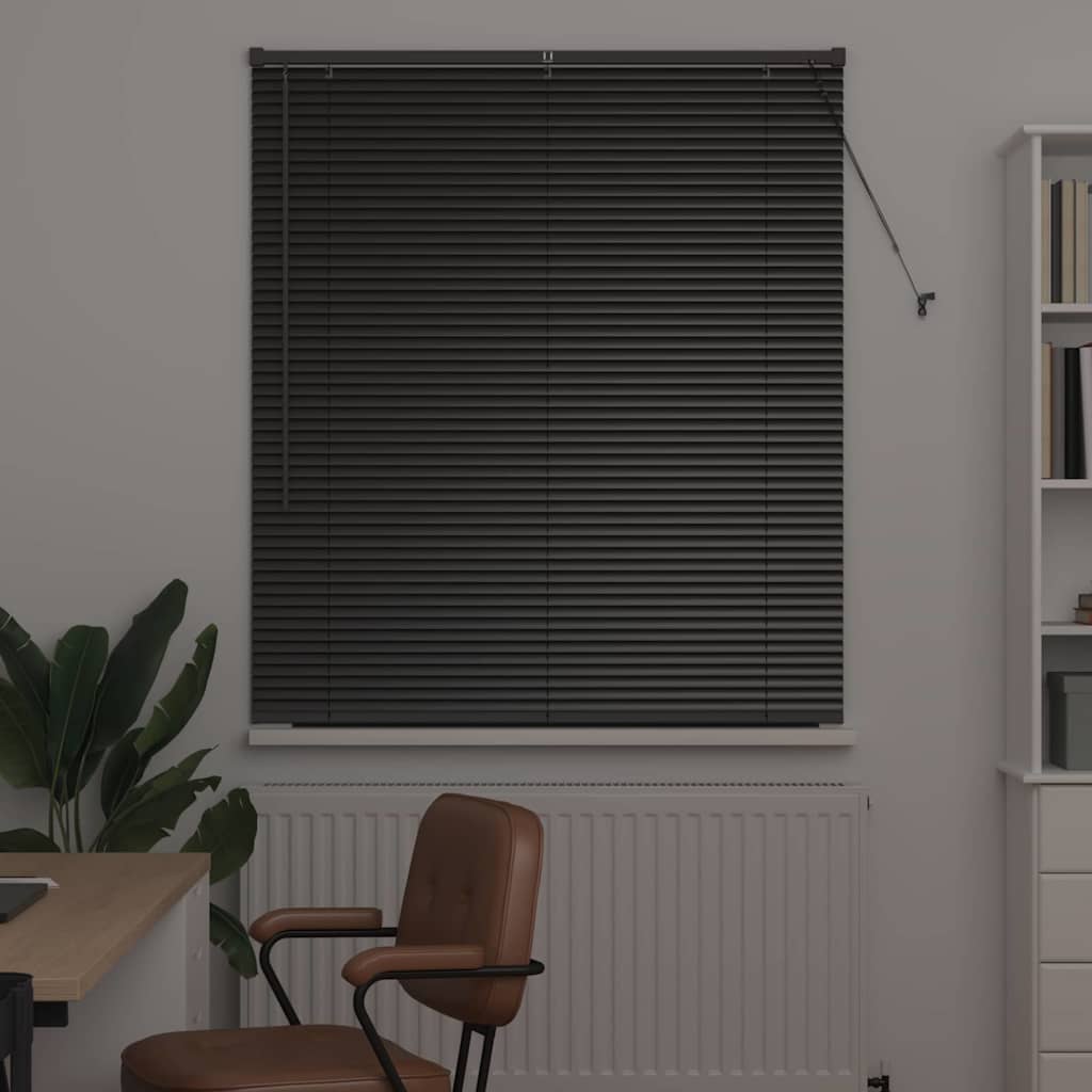 Veneetsia rulo Must 130 x 115 cm 25 mm Alumiinium