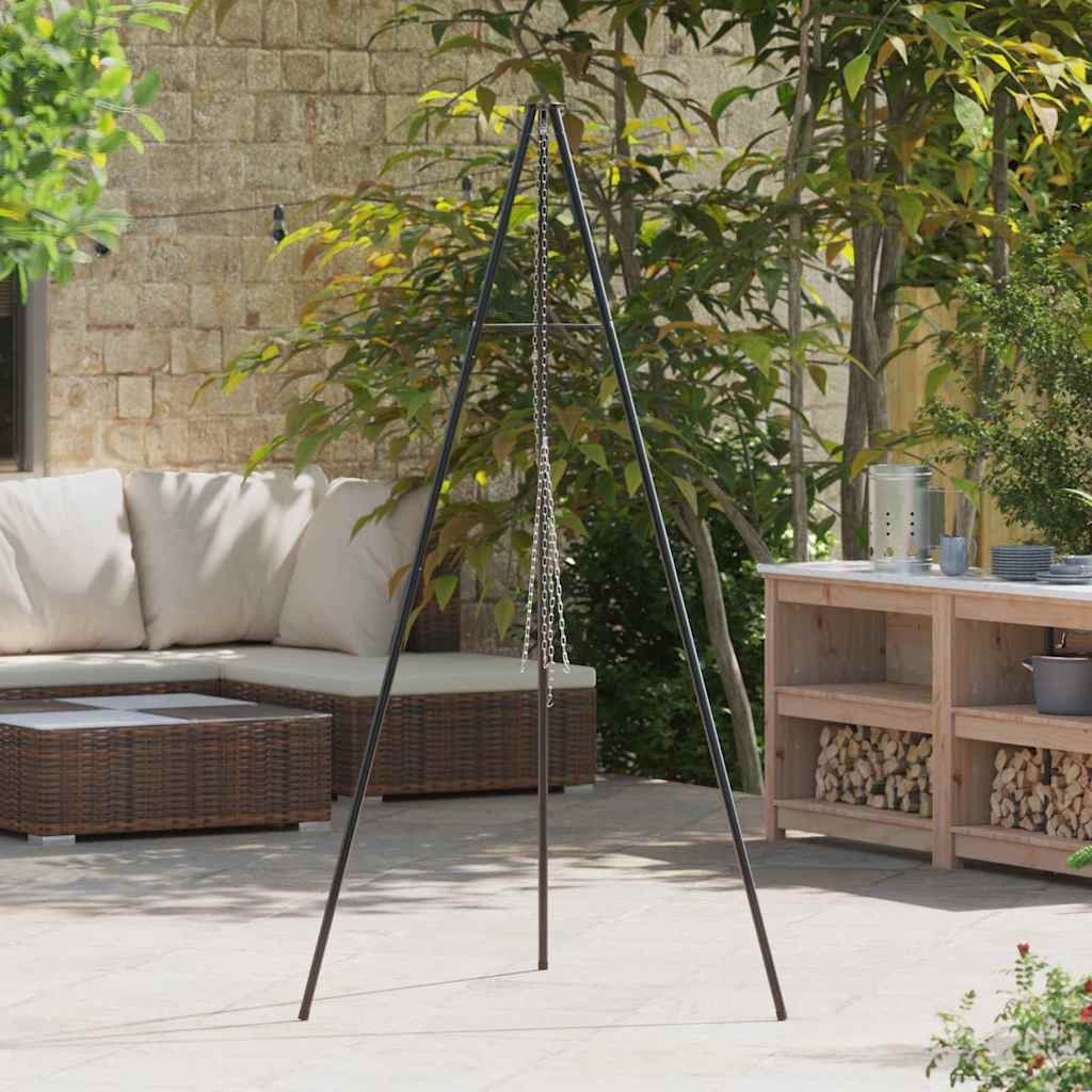 Lõkke tripod Must 92 x 92 x 191,5 cm Teras