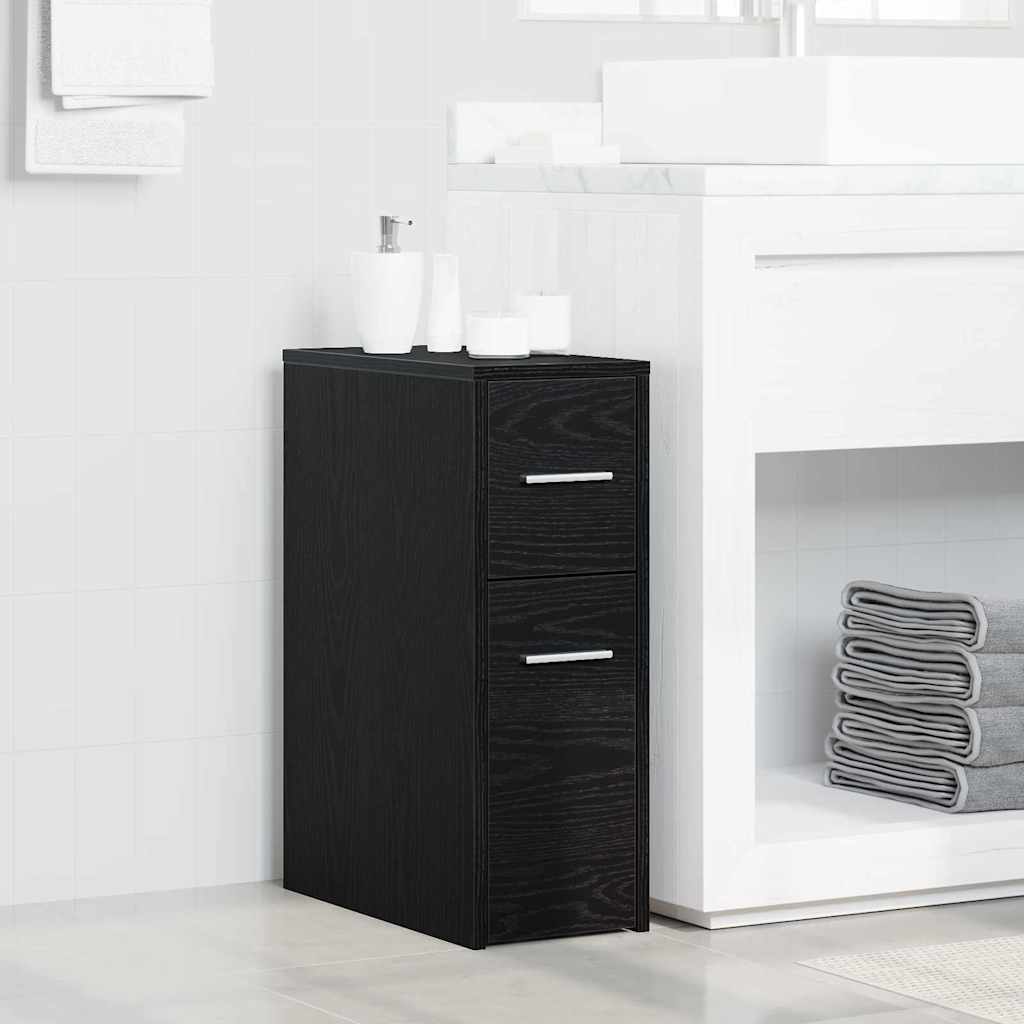 Vannitoa mööbleset 22 x 44 x 61.5 cm Tehispuit Must tamm