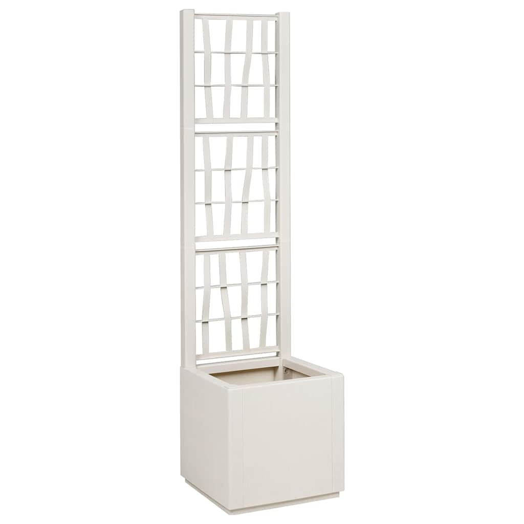 Aianduk trellisega Valge 36 x 36 x 140 cm PP