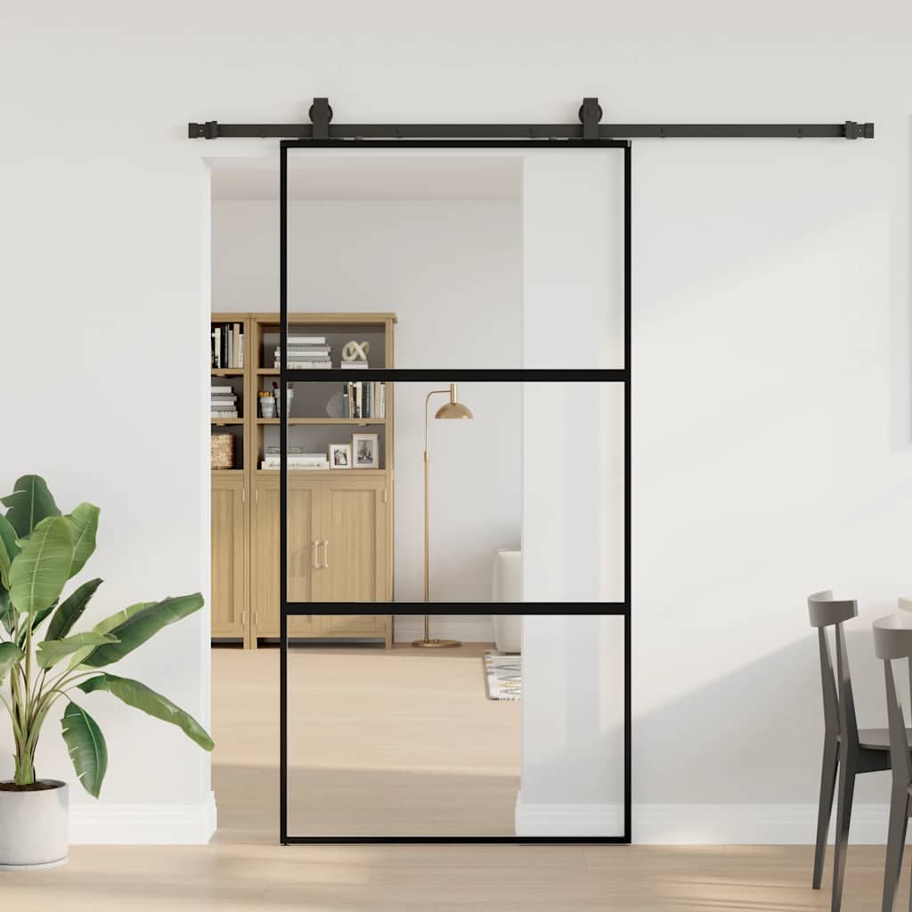 Lükanduks riistvara komplektiga must 102,5x205 cm