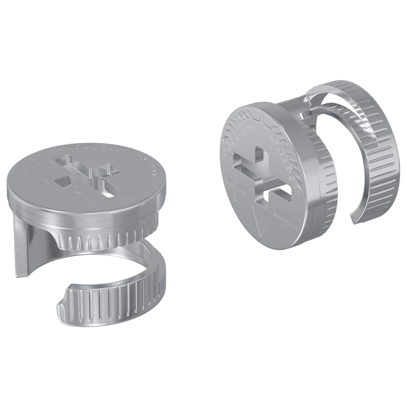 Kamlock mutrid 2 tk Hõbedane 12 x 10 mm Metall