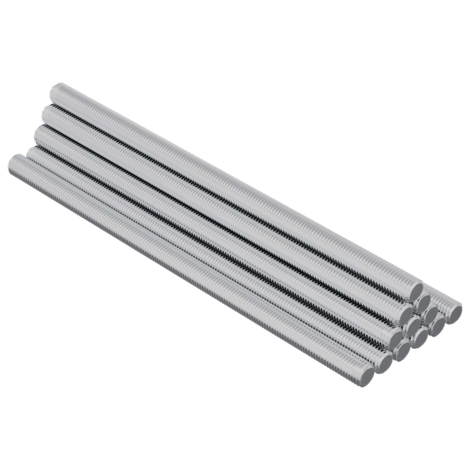 Kere Keermestatud Rodid 12 tk Hõbedane M6 x 120 mm Metall