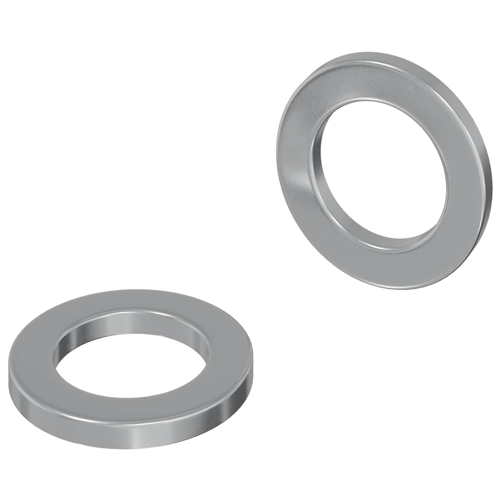 Mutrid 2 tk Hõbedane 10 x 10 x 1,2 mm Teras