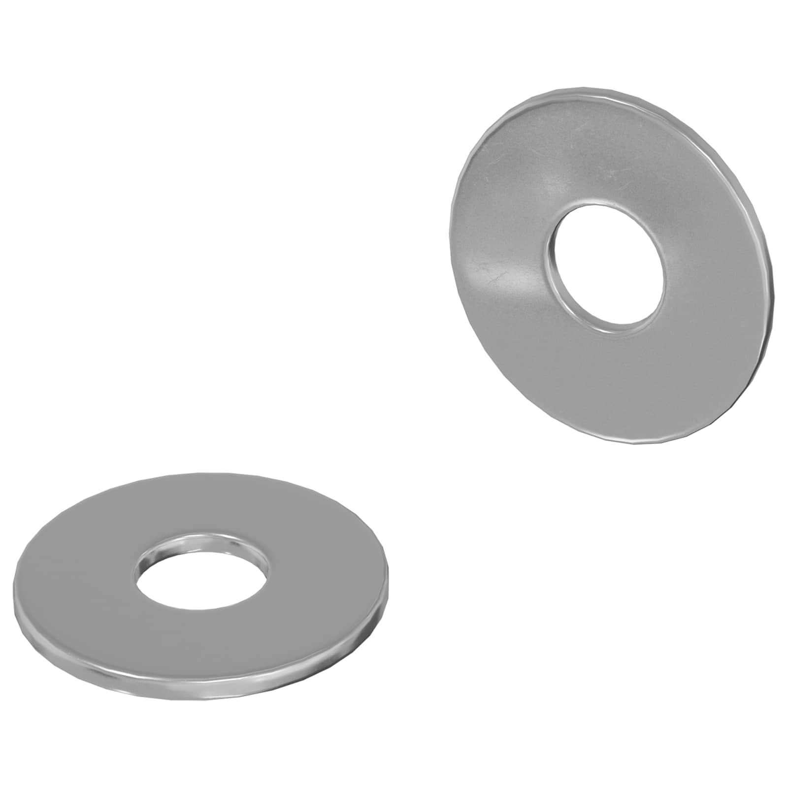 Mutrid 2 tk Hõbedane 18 x 18 x 1,2 mm Raud