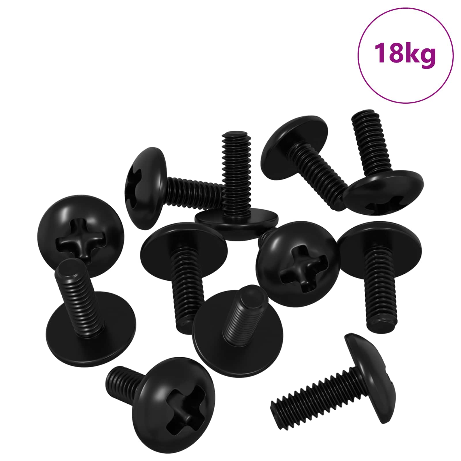 Sleeve kruvid 8182 tk Must M4 x 10 mm Raud