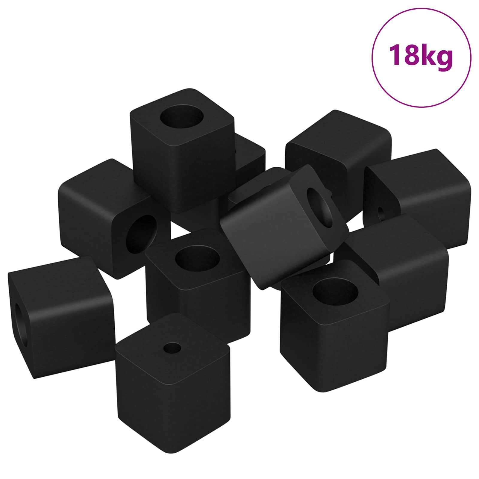 Sahtli hoidja 6792 tk Must 15 x 15 x 15mm PP kopolümeer