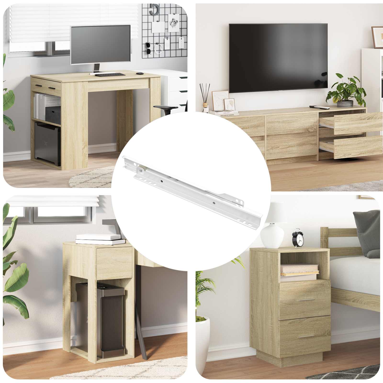 Sahtli liug 12 tk Valge 250 mm Teras