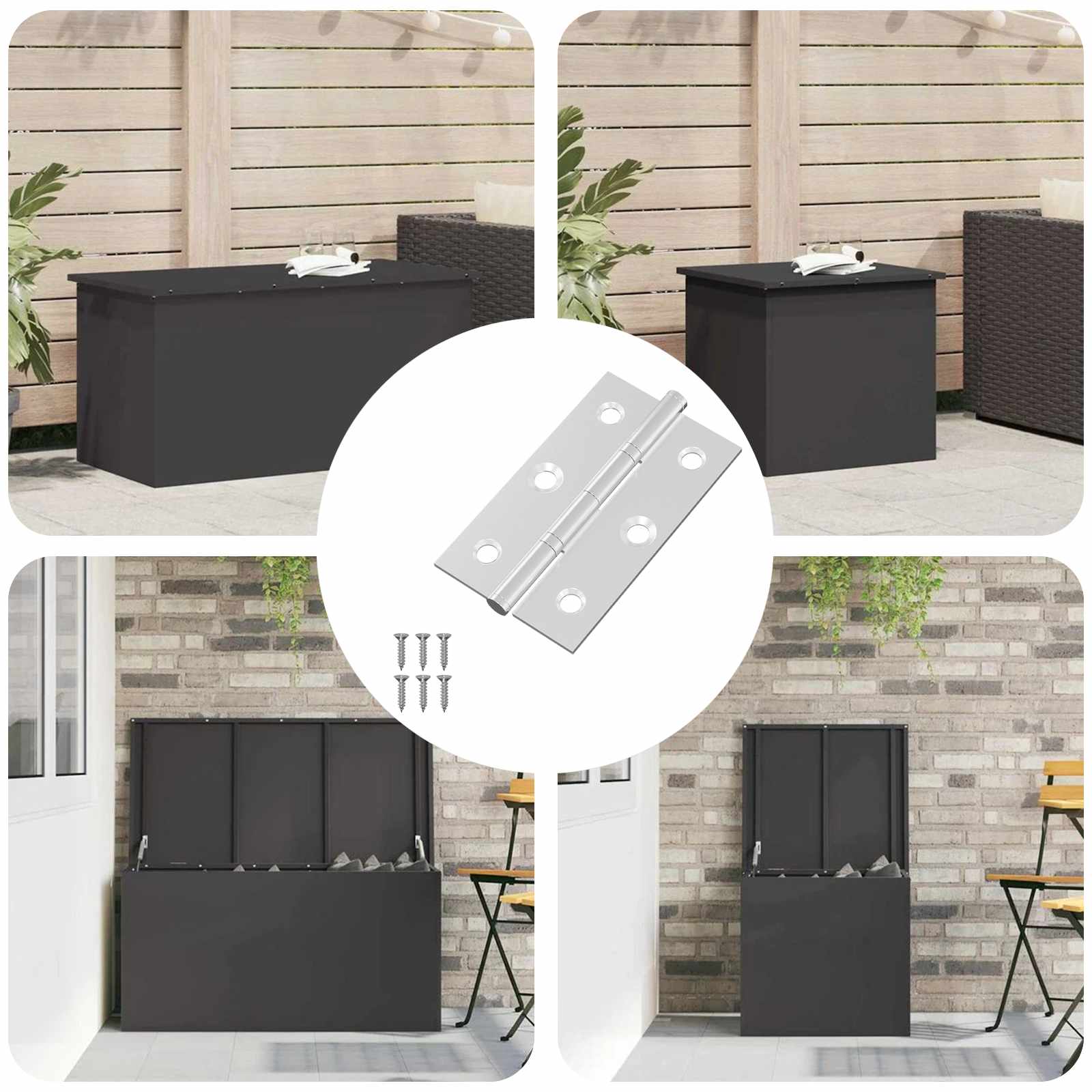 Hing Üksvärviline 12 tk Hõbedane 58 x 35 x 1 mm Teras