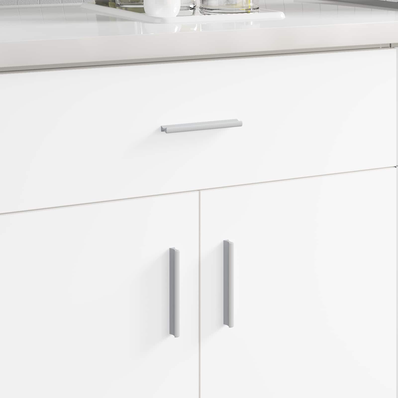 Käepide 12 tk Hõbedane 105.7 x 7.4 x 15.5 mm Alumiinium