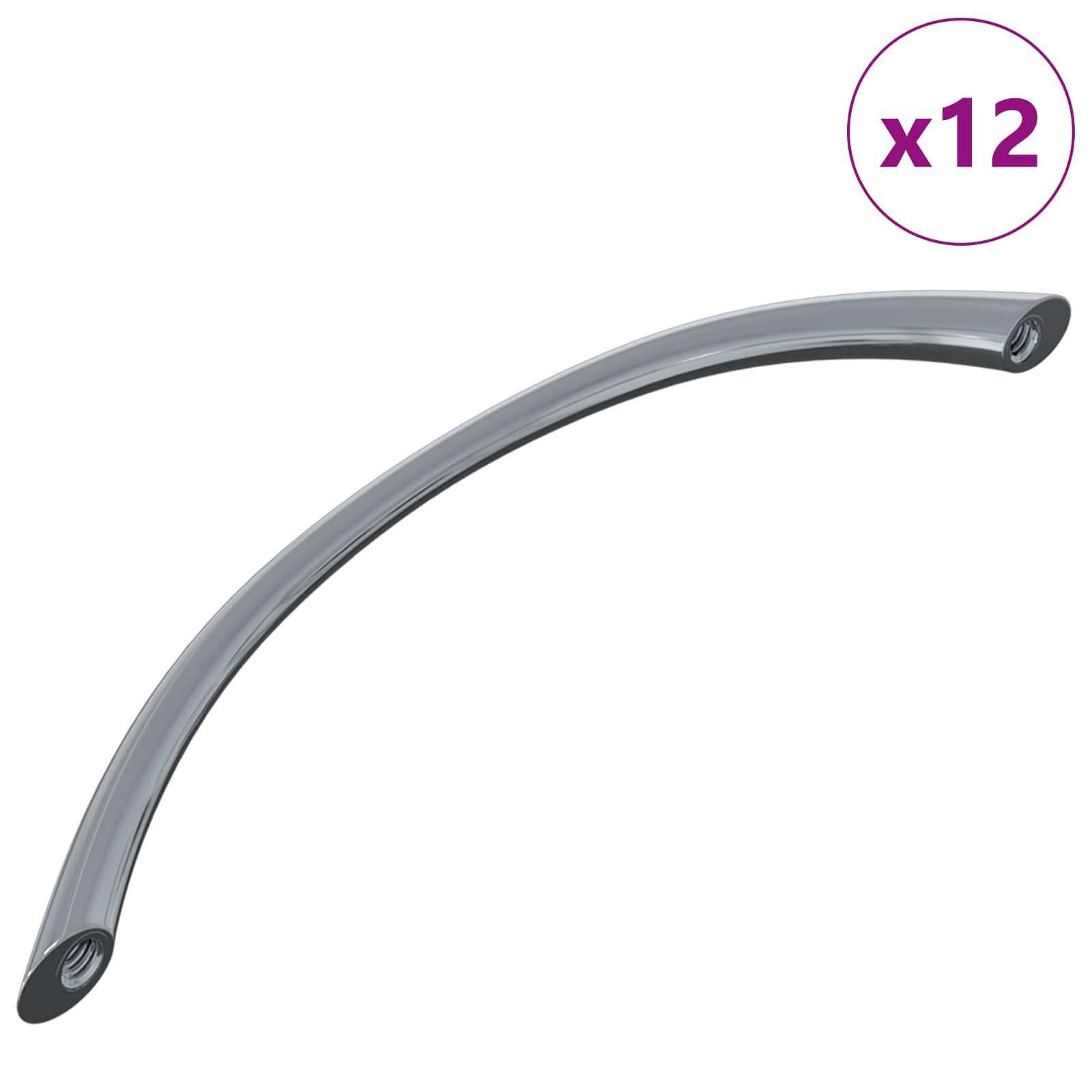Käepide 12 tk Hõbedane 107 x 3.6 x 23 mm Roostevaba teras