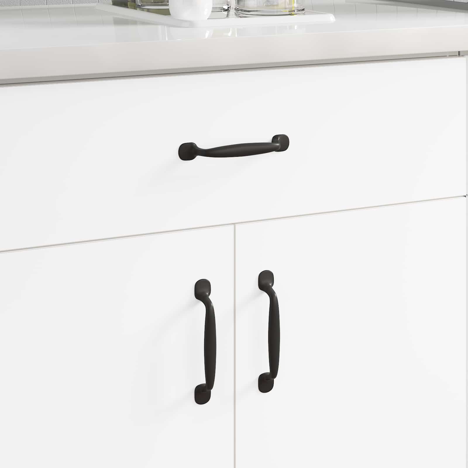 Mööbli Käepide 250 tk Must 130 x 19,4 x 22,3 mm Alumiinium