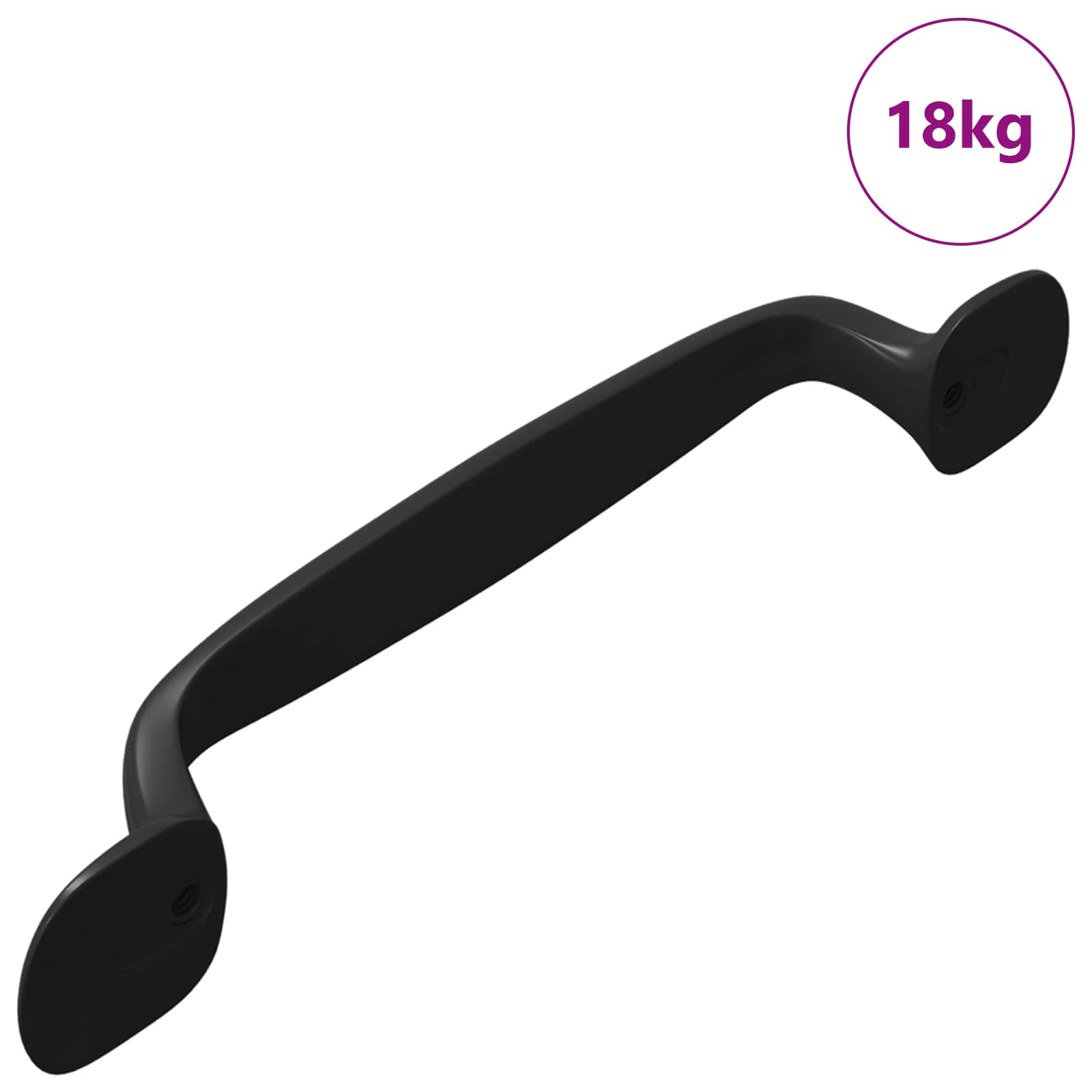 Mööbli Käepide 250 tk Must 130 x 19,4 x 22,3 mm Alumiinium